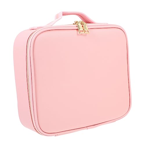 POPETPOP Kosmetiktasche Aufbewahrungstasche Kosmetik-Make-up-Organizer Schminkkoffer Kosmetik-Organizer-Tasche Kosmetischer Koffer Rosa Organizer Groß Aluminiumlegierung Reisen Wäschesack von POPETPOP