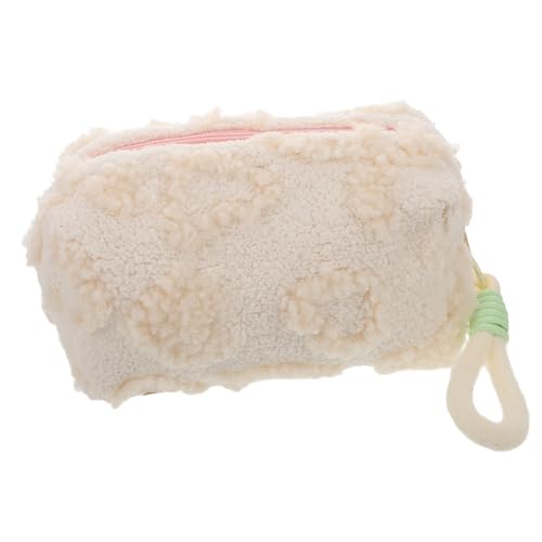 POPETPOP Kosmetiktasche Mit Reißverschluss: Plüsch-Make-up-Tasche, Süßer Pinsel-Organizer, Kulturbeutel, Make-up-Organizer, Reise-hautpflege-etui Für Frauen Und Mädchen von POPETPOP