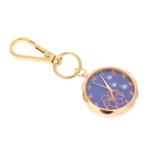POPETPOP Taschenuhr Krankenschwester Clip-Uhr Schlüsselanhänger-Uhr Dekorativ Rucksack-anhänger Glaslegierung Hängend Ziffern-Design Präzise Zeitanzeige von POPETPOP