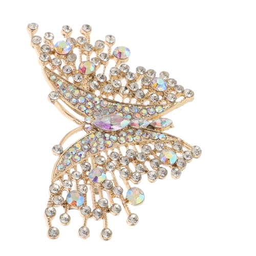 POPETPOP Schmetterlingsbrosche Aus Zinklegierung Mit Strasssteinen Farbenfrohes Tierdesign Als Jackennadel Hutnadel Oder Schmuckeinlage Für Kleidung Rucksack Und Schal Modisches Geschenk Fü von POPETPOP