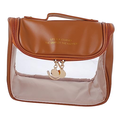 POPETPOP Kulturbeutel Schminktasche Zum Aufhängen Make up Reisetasche Damen Reisetasche Make-up-Taschen-Organizer Organizer Für Strandtaschen Transparente Reisen Lotion Pu Kosmetik von POPETPOP