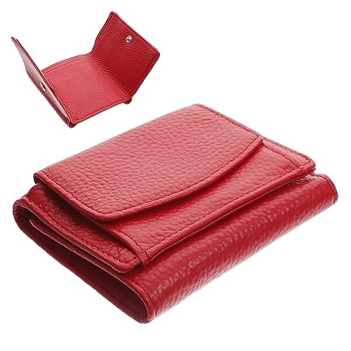 POPETPOP Kurze Brieftasche Damen RFID Blockierende Geldbörse Portemonnaie für Karten Bargeld Fächer für Münzen Kompakt Tragbar für Unterwegs von POPETPOP