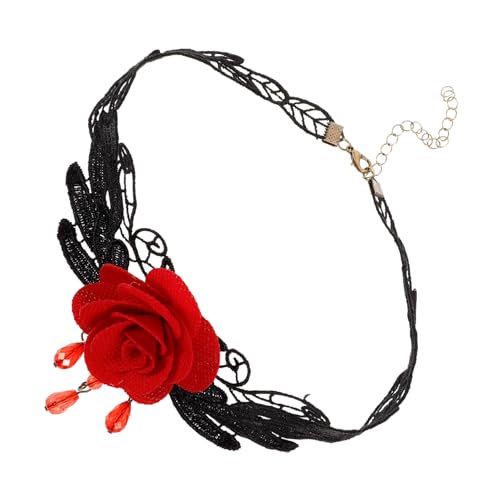 POPETPOP Lace Choker Halskette Spitze Mehrlagig mit Quasten Leichter Damenhalsreif für Party Hochzeit und Alltag Modisches für Frauen und Mädchen von POPETPOP