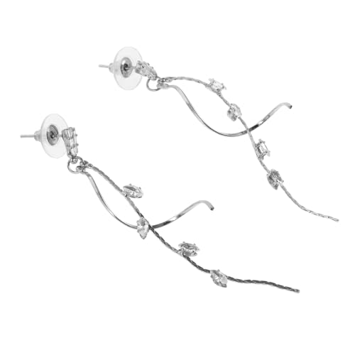 POPETPOP Lange Quastenohrringe Damen Zirkonia Ohrhänger Leicht Elegant Für Alltag Festlich Modisch von POPETPOP