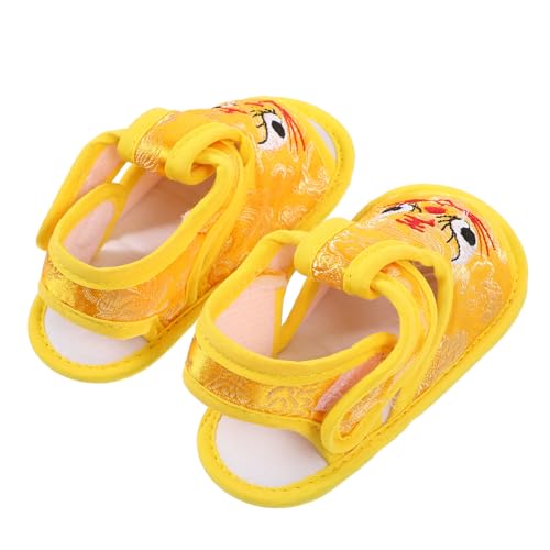 POPETPOP Lauflernschuhe Tiger Weiche Sohle aus Seide Chinesischer Stil Atmungsaktive Monate Bequeme Babyschuhe für Erste Schritte von POPETPOP