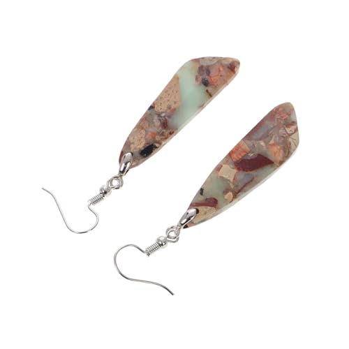 POPETPOP Leichte Boho Tropfenohrringe Damen Retro Statement Schmuck Natürlicher Stein Unregelmäßige Geometrische Form Party Ohrringe von POPETPOP