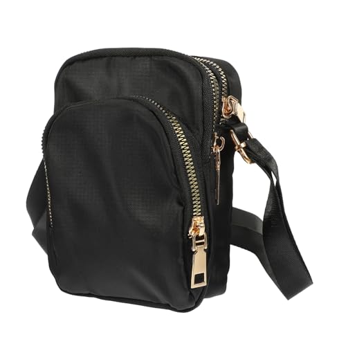 POPETPOP Leichte Umhängetasche Damen Klein aus Wasserabweisendem Nylon Portable Crossbody Bag mit Mittlerer Kapazität für Handy Lippenstift Modisch Alltagstauglich und Robust von POPETPOP
