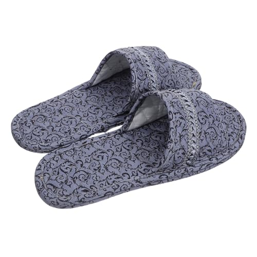 POPETPOP Leichte Waschbare Faltbare Hausschuhe mit Weichem Stoffsohlenbezug Atmungsaktiv und Komfortabel für Herren als Gäste und Reiseslipper für Frühling Sommer und Herbst von POPETPOP