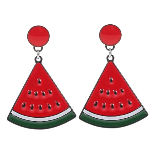 POPETPOP Leichte Wassermelonen Ohrstecker Zinklegierung Süßer Fruchtschmuck für Mädchen Sommerparty Alltag von POPETPOP