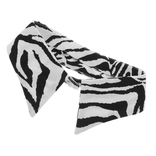 POPETPOP Leichter Chiffon Falscher Kragen Damen Zebra Print Abnehmbar Stylischer Spitzkragen Vielseitiger Modeschmuck Für Alltag Und Festliche Anlässe von POPETPOP