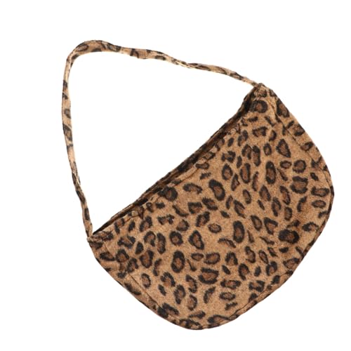 POPETPOP Leopard Print Armpit Bag Damen Umhängetasche Modisch Robust für Alltag und Shopping Mittelgroßes Design aus Hochwertigem Material Praktische Handtasche für Karten Kosmetik und von POPETPOP