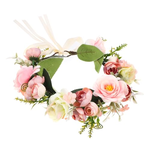 POPETPOP Lifelike Pfingstrosen Stirnband Damen Hochzeits Haarschmuck Leicht Komfortabel Blumenschmuck Braut Haaraccessoire für Party Festival von POPETPOP