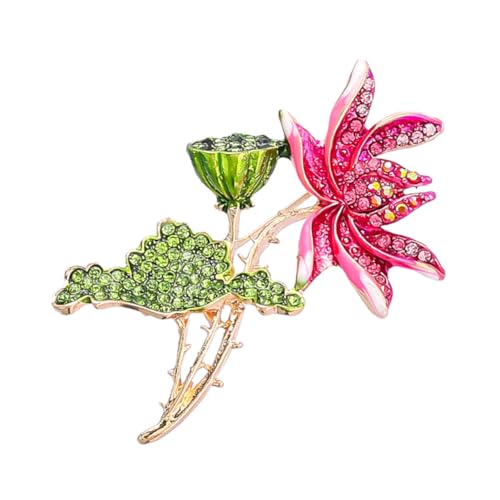 POPETPOP Lotusbrosche Damen Anstecknadel aus Langlebiger Legierung Einzigartige Lotusform Modische Kleidung Verzierung für Blusen Schals Geschenkidee zu Weihnachten Geburtstag Muttertag von POPETPOP