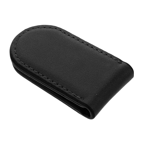 POPETPOP Magnetische Geldklammer Herren PU Robust Kleiner Geldclip Vielseitig für Bargeld und Karten Stylisches Design Schwarz von POPETPOP