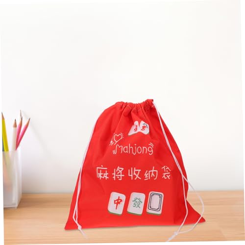 POPETPOP Mahjong-spieltasche Aus Tragbarer Aufbewahrungsbeutel Mit Kordelzug Organizer Für Mahjong-Steine Leicht Und Robust Für Spielabende Und Turniere von POPETPOP