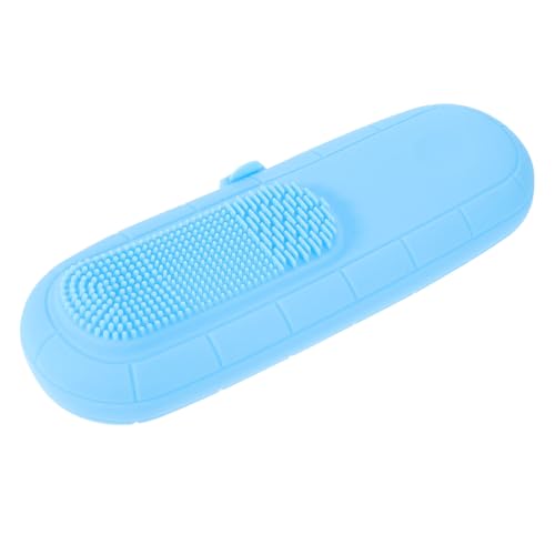 POPETPOP Make Up Pinsel Organizer Tasche aus Silikon Multifunktionaler Kosmetik Pinselhalter mit Großer Kapazität und Waschpad Staubdichter Kosmetik Organizer für Reisen und Zuhause von POPETPOP