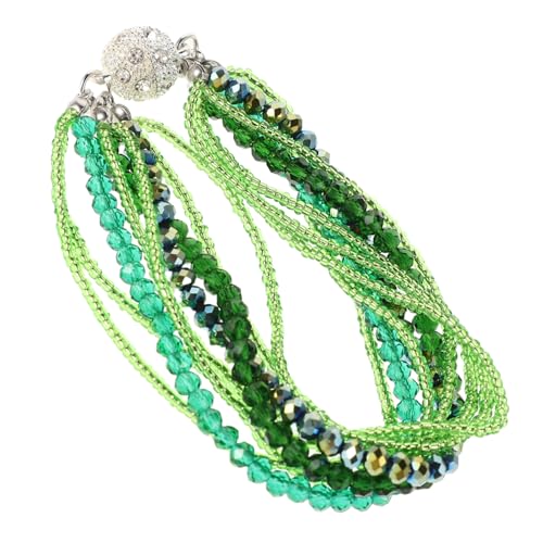 POPETPOP Mehrlagiges Armband Damen mit Funkelnden Kristallsteinen Wickelarmband im Boho Stil Modisches Mehrschichtiges Armband für Besondere Anlässe Wie Partys Dates und Hochzeiten von POPETPOP