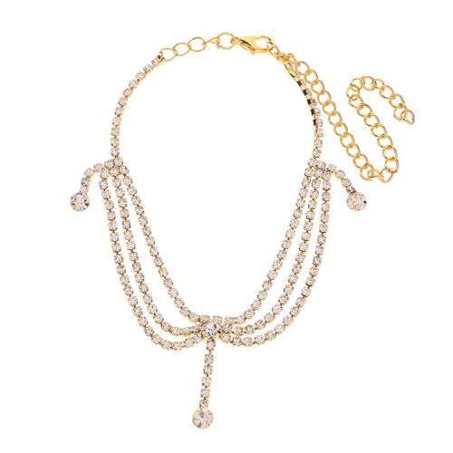 POPETPOP Metal Fußkettchen Damen Verstellbar Leichtes Schmuck Accessoire Wasserfest Party Dekor Stil von POPETPOP