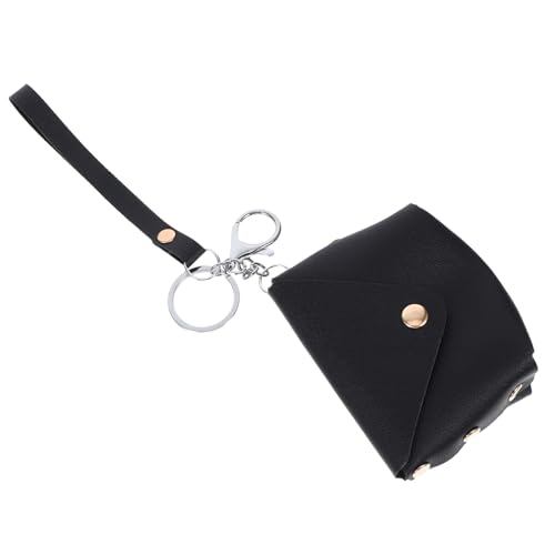 POPETPOP Mini Geldbörse mit Karabiner Schlüsselanhänger Kleine PU Münzgeldbörse für Damen Tragbare Münztasche und Stylischer Taschenanhänger Vielseitig als Coin Purse und Keychain von POPETPOP