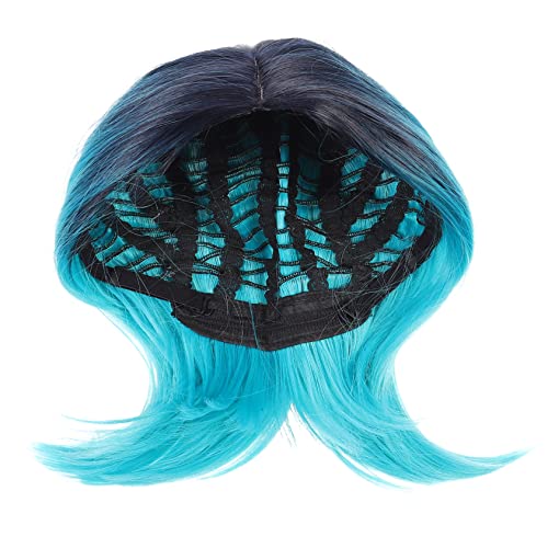 POPETPOP Mittelteil Gradient Perücke Haarspangen Für Damen Blaue Perücken Für Frauen Diademe Für Mädchen Pony Perücke Knall-clip Fräulein Europäisch Und Amerikanisch Hochtemperaturdraht von POPETPOP