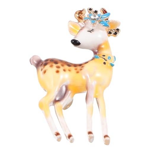 POPETPOP Modische Broschen Damen Anstecknadel aus Langlebiger Legierung mit Niedlichem Hirschmotiv Vielseitiges Accessoire für Kleidung Schal Tasche zu Halloween und Weihnachten von POPETPOP