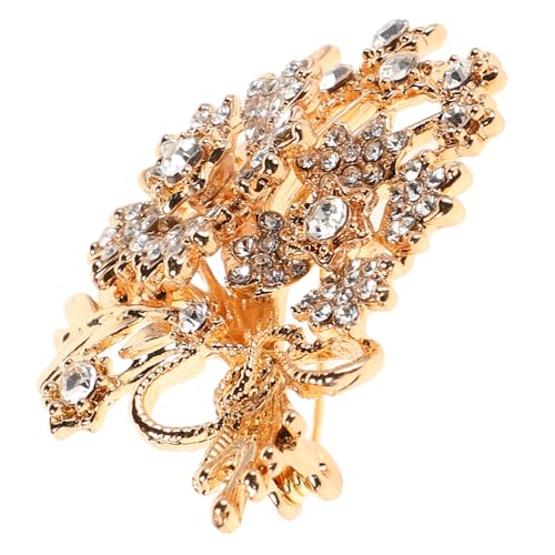 POPETPOP Money Tree Brosche Damen Elegant Schmuck Anstecknadel Goldfarbene Blattbrosche Handwerkskunst Sicherer Halt Vielseitig Kombinierbar von POPETPOP
