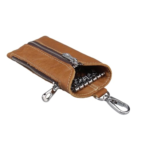 POPETPOP Multifunktionales Autoschlüssel etui mit Metallverschluss Reißverschluss münzfach Kompakt und Robust Schlüsselhalter für Herren und Damen Tragbar Am Gürtel Handtasche Stilvoller von POPETPOP