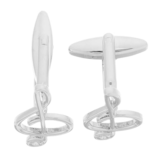 POPETPOP Musiknoten Manschettenknöpfe für Herren Metall Elektrobeschichtet Französische Hemdmanschetten Stilvolle Geschenkidee für Hochzeit Bräutigam und Business Robust und Elegant von POPETPOP