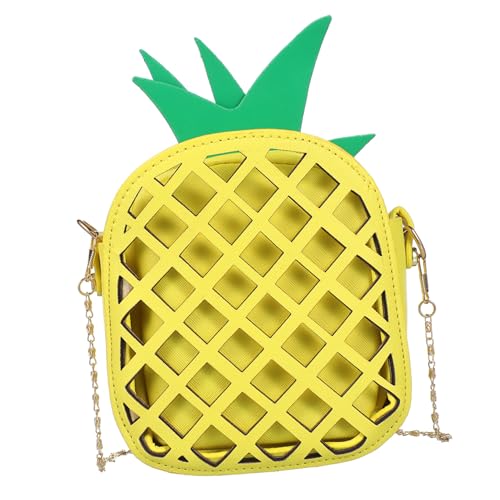 POPETPOP Obstform Umhängetasche Damen Lustige Ananas Kette für Freizeit Schule Reisen Mäßige Kapazität PU Tragbares Design für Verschiedene Anlässe POPETPOP Obstform Umhängetasche Damen Lustige Ananas Kette für Freizeit Schule Reisen Mäßige Kapazität PU Tragbares Design für Verschiedene Anlässe von POPETPOP