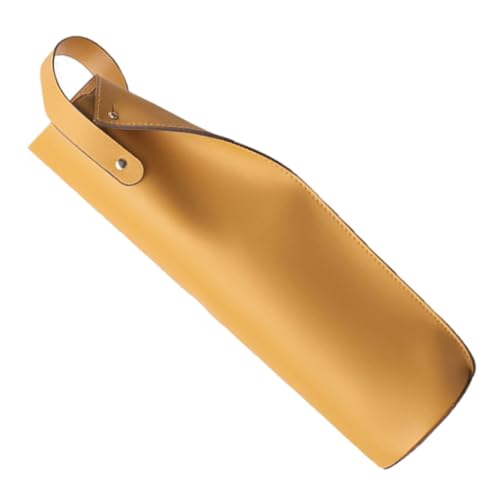 POPETPOP PU Weintasche Gelb Einzelne Weinflasche Tragetasche Robuster Flaschenhalter mit Stil Wiederverwendbar und Strapazierfähig als und Aufbewahrungstasche von POPETPOP
