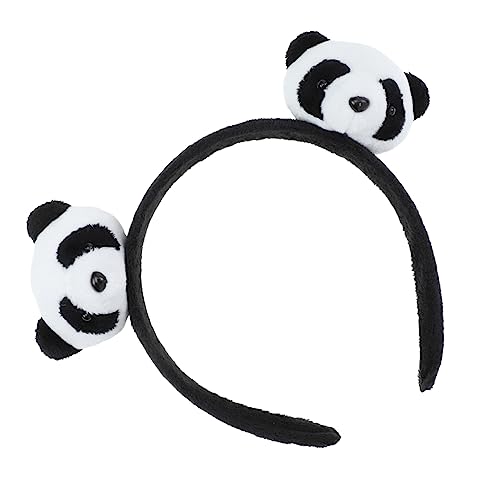 POPETPOP Panda-haarnadel Zubehör Tierische Haargummis Haarspangen Aus Fell Cartoon-panda-haarbänder Für Mädchen Elastisches Make-up-haarband Knusprig Flanell Karikatur Fräulein Südkorea von POPETPOP