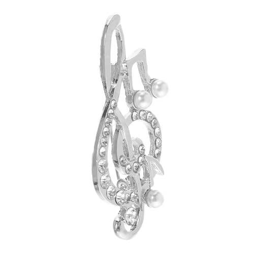 POPETPOP Pearl Musiknoten Brosche Damen Anstecknadel aus Metalllegierung mit Perlenverzierung Dekorative Kleidungsschmuck für Pullover Mäntel Schals und Taschen Langlebiges Accessoire von POPETPOP