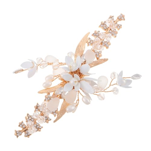 POPETPOP Perlen Haarschmuck Für Hochzeit Seitliche Blumen Haarspangen Für Braut Vintage Haarschmuck Für Frauen Hochzeit Accessoires Für Brautjungfern von POPETPOP