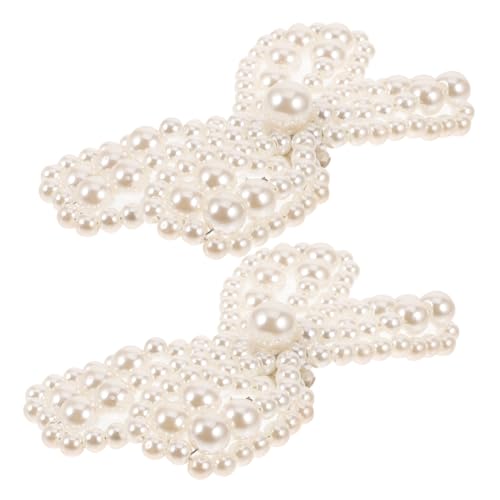 POPETPOP Perlen Schuhclips Abnehmbar Schuhdekoration für Damen High Heels Modische Schleifen Schuhschnallen Vielseitige Damenschuh Accessoires für Party Hochzeit Alltag von POPETPOP