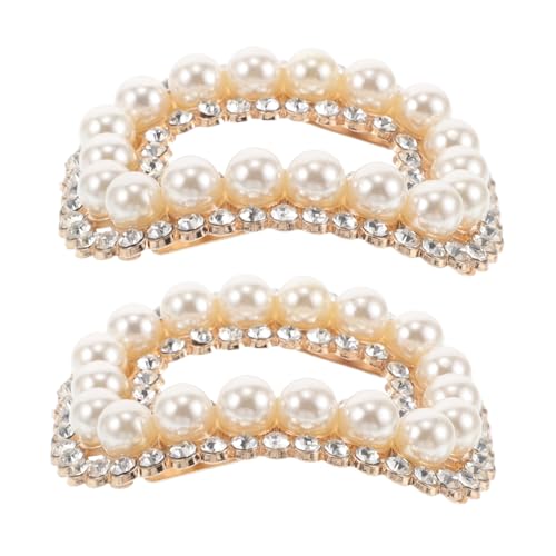 POPETPOP Perlen Schuhclips mit Quadratischem Strass Abnehmbare Blüten Schuhschnallen für Damen Braut Hochzeit Party Modische Schuhdekoration für Pumps und High Heels von POPETPOP