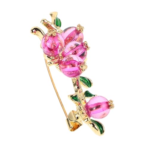 POPETPOP Persimmon Brosche Anstecknadel aus Zinklegierung Langlebig Modisch Herbstliche Kleidung Damen Mädchen Schmuck Accessoire Einzigartiges Design Handgefertigt Stilvoll von POPETPOP