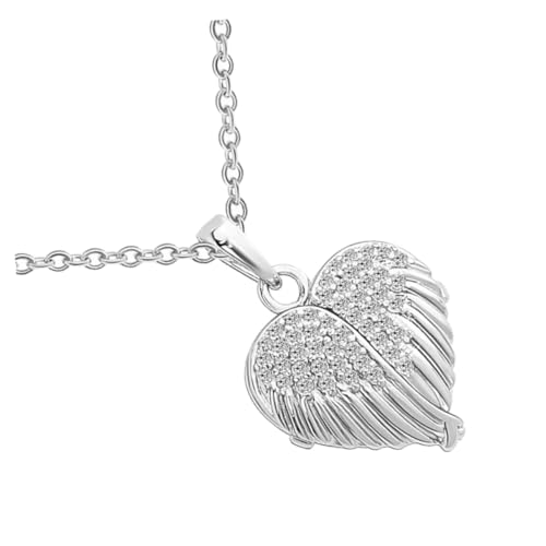 POPETPOP Personalisierte Halskette Damen mit Kreativem Herz Anhänger Langlebige Edelstahl Kette Modisches Schmuckstück für Valentinstag und Muttertag Stilvoller Bildrahmen Anhänger von POPETPOP