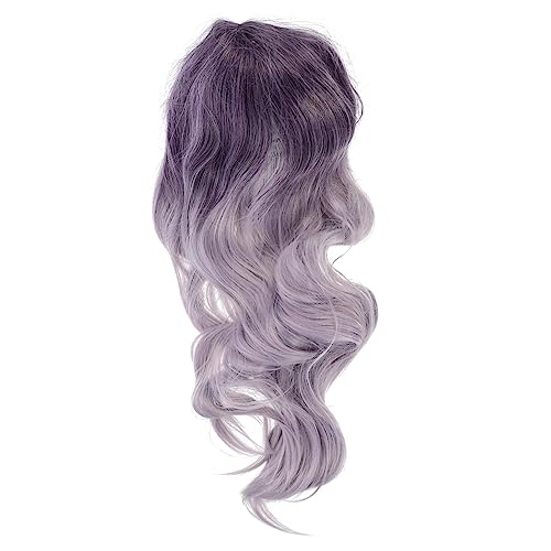 POPETPOP Perücke Kopfbedeckung Fee Perücke Prinzessin Perücken Flauschigen Lockiges Wavy Haar Perücken Natürliche Haarteil Lolita Perücke Bilden Hochtemperaturdraht Mädchen Fräulein Violett von POPETPOP