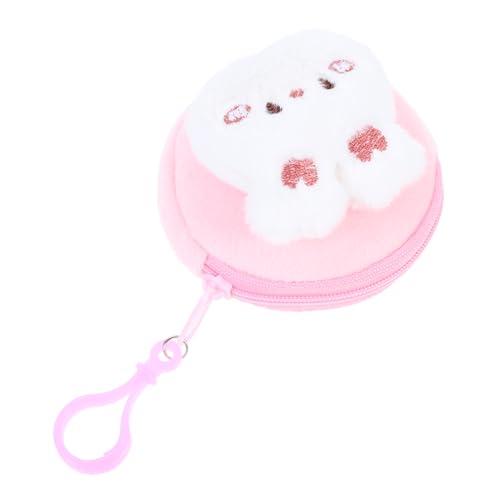 POPETPOP Plüsch Cartoon Münzgeldbörse Mini Geldbeutel für Mädchen Weiches Material Multifunktionale Aufbewahrung für Münzen Ohrhörer Kleine Tasche von POPETPOP