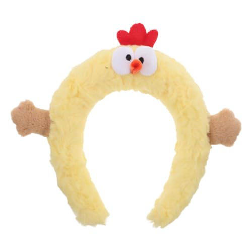 POPETPOP Plüsch Haarreif mit Süßem Küken Design Lustiges Spa Stirnband für Mädchen und zum Gesicht Waschen Make Up Lustiges Foto Requisit Niedlicher Kopfschmuck von POPETPOP