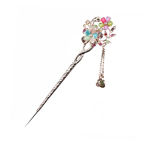 POPETPOP Quaste Haarspange Blumenhaarspangen Für Frauen Haarknoten-stick Japanische Haaraccessoires Traditionelle Blumenhaarstäbchen Alte Haarnadel Strass Haar Hochzeit Fräulein Strass von POPETPOP