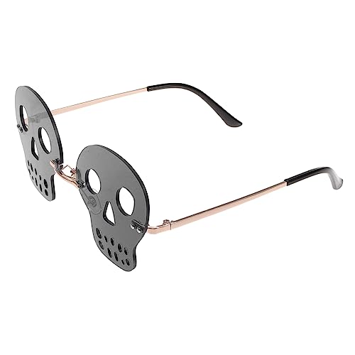 POPETPOP Randlose Sonnenbrille mit Metallrahmen Silikon Nasenpads Unregelmäßige Gläser Lustige Partybrille für Damen und Herren Stilvoll und Langlebig Auffälliges Design von POPETPOP