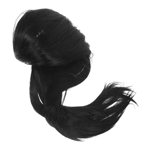 POPETPOP Realistische Qing Perücke Lang Hochtemperaturfaser Natürliche Textur Traditionelle Herrenhaarperücke für Cosplay Bühne Kostümpartys von POPETPOP