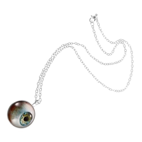 POPETPOP Realistischer Augapfel Anhänger Halskette Schmuck Leichtes Robustes Design Vielseitiger Eyeball Pendant für Alltag Partys und Halloween für Ausgefallene Schmuckliebhaber von POPETPOP