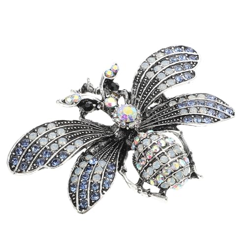 POPETPOP Retro Biene Brosche Anstecknadel mit Strass Schmuck für Kleidung Hüte Schals Unisex Modisches Insekten Design Fein Verarbeitet Vielseitig für Männer und Frauen Accessoire Brosche von POPETPOP