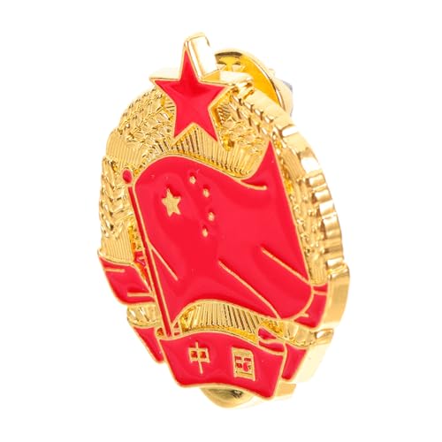 POPETPOP Metall-anstecknadel Mit Sternabzeichen in Chinesischem Stil Flaggenbrosche Zum Gedenktag Hutnadel Für Kleidung Und Tasche Patriotisches Accessoire von POPETPOP