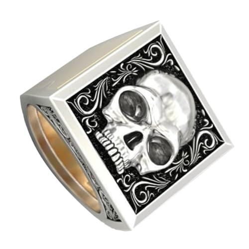 POPETPOP Retro Punk Herrenring mit Verstecktem Fach Zweistöckiges Design Langlebige Ausgefallenes Gothic Schmuckaccessoire für Partys und Alltag Auffälliger Statement Ring POPETPOP Retro Punk Herrenring mit Verstecktem Fach Zweistöckiges Design Langlebige Ausgefallenes Gothic Schmuckaccessoire für Partys und Alltag Auffälliger Statement Ring von POPETPOP