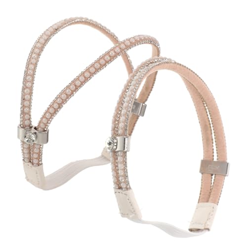 POPETPOP Rhinestone High Heel Straps für Damen Dekorative Abnehmbare Schuhriemen Verhindern Herausfallen Passend für High Heels Elegant mit Perlen und Glitzer und Sicher Beim Tanzen und von POPETPOP