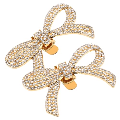 POPETPOP Rhinestone Schuhclips mit Abnehmbarem Schleifen Design Dekorative Schuhschnallen für Damen Hochzeits und Partyschuhe Vielseitige Metall Schuhelemente mit Strassverzierung von POPETPOP