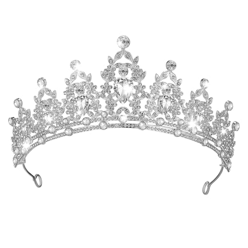 POPETPOP Rhinestone Tiara Krone Leichtes Diadem Haarschmuck für Geburtstagsfeiern Hochzeit Party Prinzessin Kopfschmuck Vielseitig Elegant Komfortabel von POPETPOP